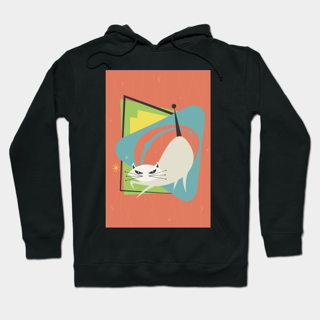 Mid-century modern cat design Hoodie by Genesis